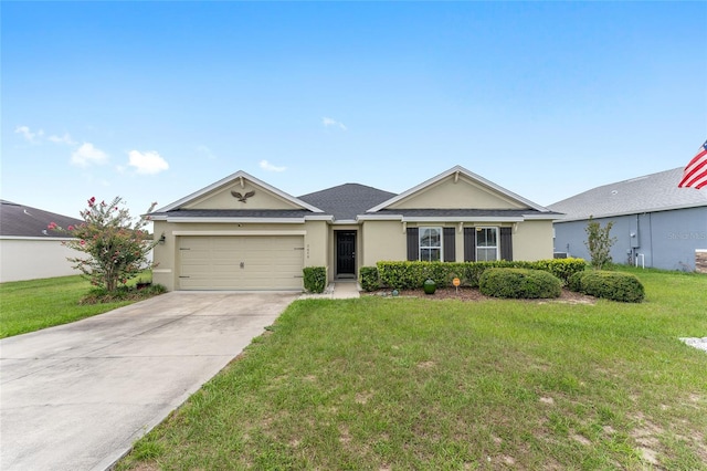 6646 SW 64th Ave, Ocala, FL 34476 - single story home with concrete driveway, stucco siding, and a front yard