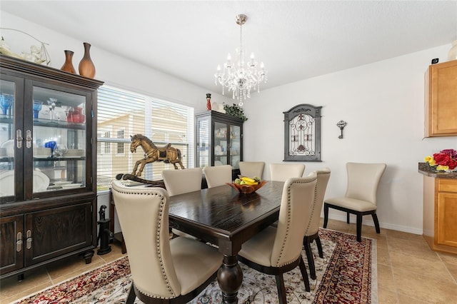 6646 SW 64th Ave, Ocala, FL 34476 - dining space with a chandelier and light tile patterned flooring