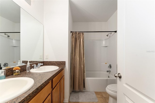 6646 SW 64th Ave, Ocala, FL 34476 - full bath featuring shower / tub combo, double vanity, and tile patterned flooring