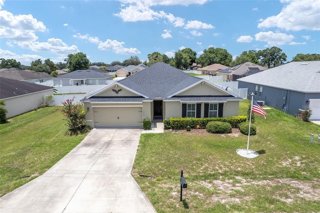 6646 SW 64th Ave, Ocala, FL 34476 - view of front of home with a residential view, driveway, an attached garage, and stucco siding