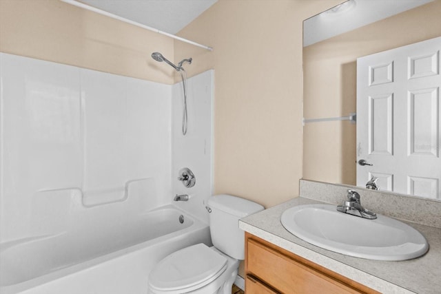 23340 NW Columbine Ave, Dunnellon, FL 34431 - bathroom featuring toilet, tub / shower combination, and vanity