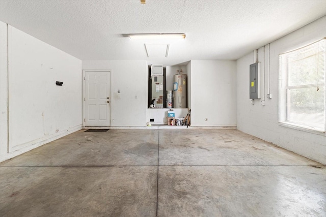 23340 NW Columbine Ave, Dunnellon, FL 34431 - garage featuring electric panel, electric water heater, and heating unit