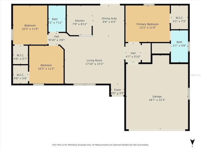 23340 NW Columbine Ave, Dunnellon, FL 34431 - property floor plan