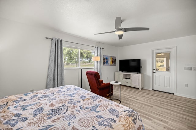 9735 SW 96th St, Ocala, FL 34481 - bedroom featuring light wood-style floors and ceiling fan