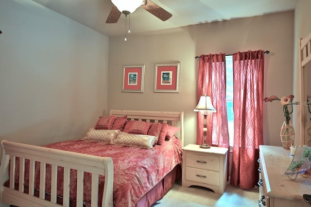 695 SE 47th Loop, Ocala, FL 34480 - bedroom featuring ceiling fan and light colored carpet