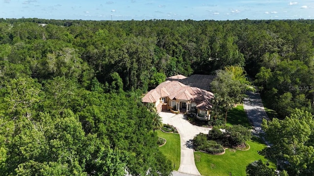695 SE 47th Loop, Ocala, FL 34480 - aerial view of property and surrounding area featuring a forest