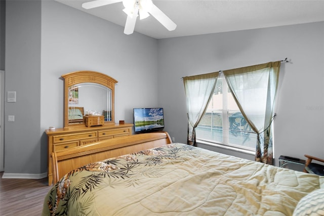 1584 Silhouette Dr, Clermont, FL 34711 - bedroom featuring wood finished floors and ceiling fan