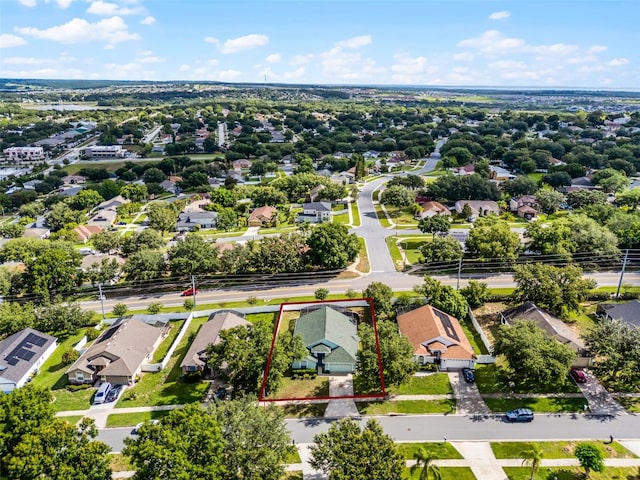 1584 Silhouette Dr, Clermont, FL 34711 - aerial view of residential area featuring property parcel outlined