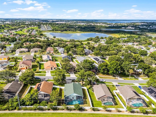 1584 Silhouette Dr, Clermont, FL 34711 - aerial perspective of suburban area with a large body of water