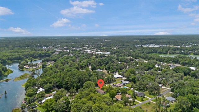 12178 Palmetto Way, Dunnellon, FL 34432 - aerial overview of property's location with a heavily wooded area and a nearby body of water