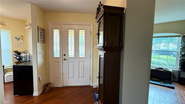 9490 SW 94th Ct, Ocala, FL 34481 - entryway with wood finished floors and baseboards