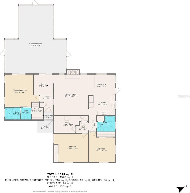 206 N Dundee Way, Inverness, FL 34450 - view of property floor plan