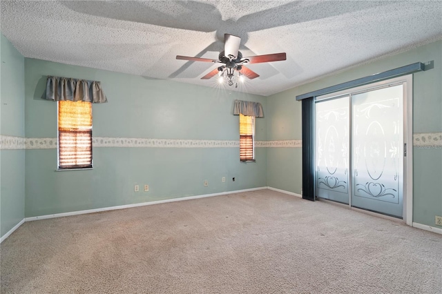 206 N Dundee Way, Inverness, FL 34450 - unfurnished bedroom featuring carpet flooring, ceiling fan, and a textured ceiling