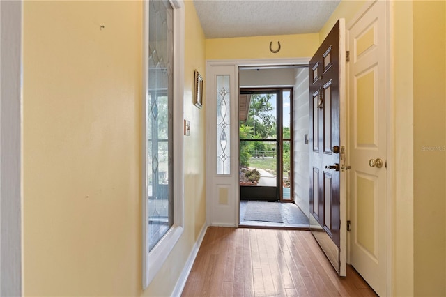 206 N Dundee Way, Inverness, FL 34450 - entryway with wood-type flooring and a textured ceiling