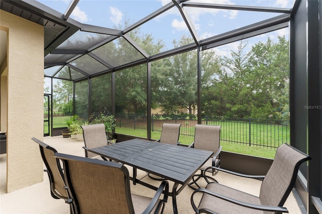 7839 SW 97th Cir, Ocala, FL 34481 - fenced backyard featuring outdoor dining area, a lanai, and a patio