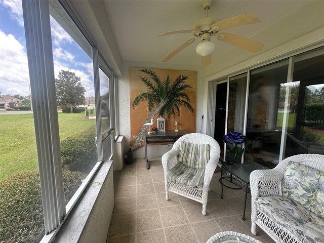 9730 SW 90th St, Ocala, FL 34481 - sunroom featuring a ceiling fan