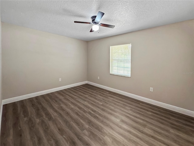 5 Bahia Circle Pl, Ocala, FL 34472 - spare room featuring a ceiling fan, dark wood-type flooring, and a textured ceiling