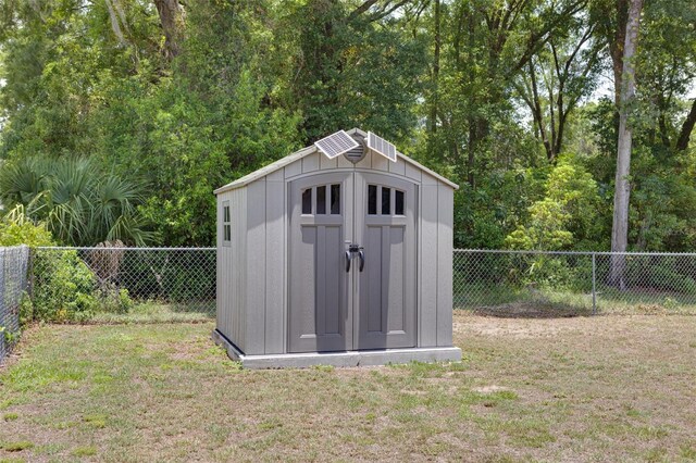 3427 SE 137th St, Summerfield, FL 34491 - view of shed featuring a fenced backyard