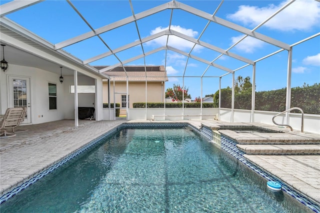 9641 SE 70th Ter, Ocala, FL 34472 - outdoor pool featuring a patio and a lanai