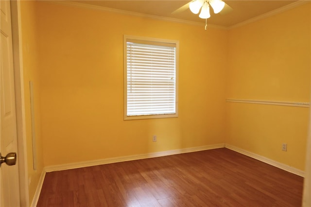 7 Pecan Drive Loop, Ocala, FL 34472 - spare room with dark wood-style flooring, ceiling fan, and ornamental molding