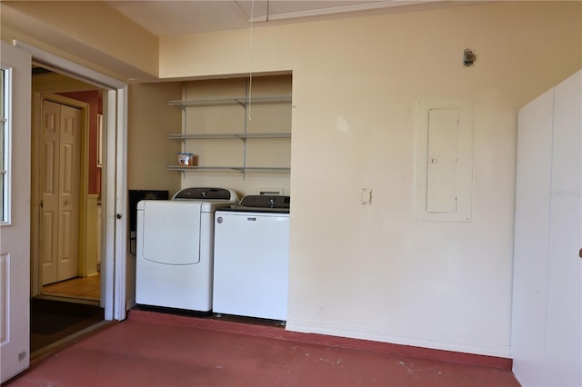 7 Pecan Drive Loop, Ocala, FL 34472 - laundry area with washer and clothes dryer, electric panel, and attic access