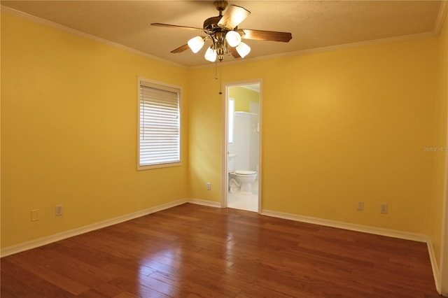7 Pecan Drive Loop, Ocala, FL 34472 - empty room featuring dark wood-style floors, ceiling fan, and crown molding
