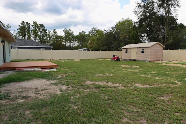 7 Pecan Drive Loop, Ocala, FL 34472 - fenced backyard featuring a wooden deck and a shed