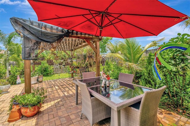 502 SE Guava Ter, Port St Lucie, FL 34983 - view of patio / terrace with outdoor dining space