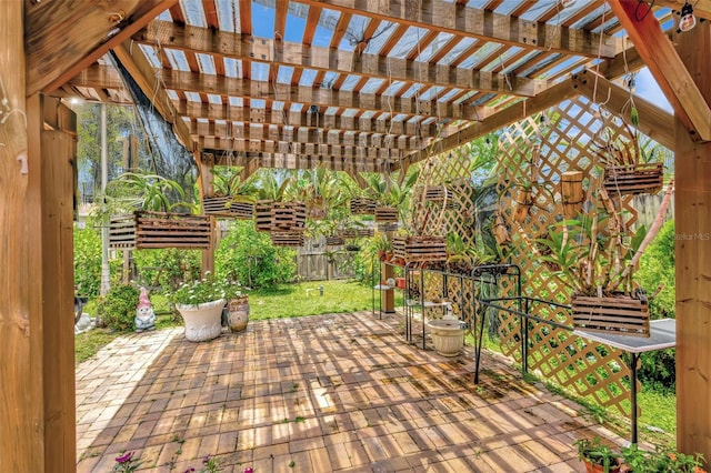 502 SE Guava Ter, Port St Lucie, FL 34983 - fenced backyard with a pergola