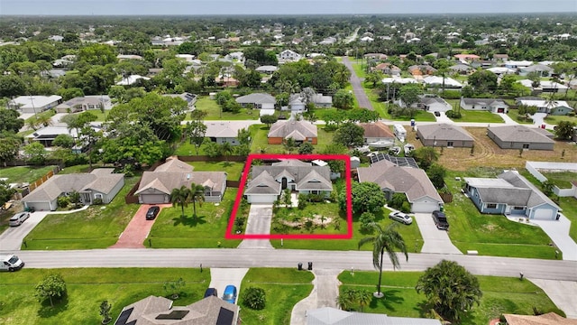 502 SE Guava Ter, Port St Lucie, FL 34983 - aerial view of residential area featuring property parcel outlined