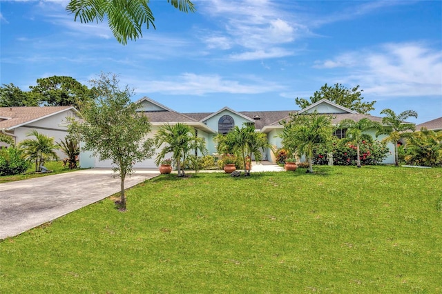 502 SE Guava Ter, Port St Lucie, FL 34983 - view of front facade featuring driveway, a garage, and a front lawn