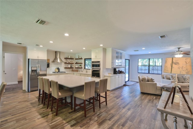 2855 SE 38th St, Ocala, FL 34480 - dining area featuring dark wood-style flooring and recessed lighting