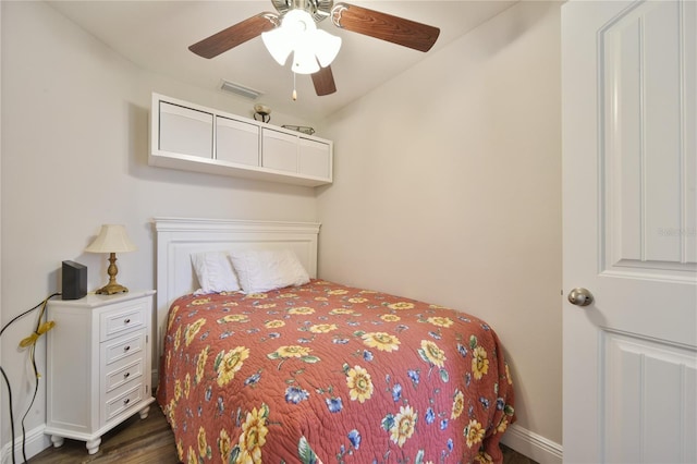2855 SE 38th St, Ocala, FL 34480 - bedroom with dark wood finished floors and ceiling fan