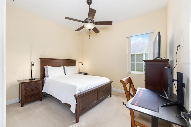 5024 SW 114th Street Rd, Ocala, FL 34476 - bedroom with light carpet and ceiling fan