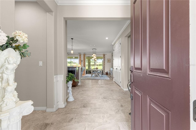 9925 SW 95th Loop, Ocala, FL 34481 - foyer with ornamental molding