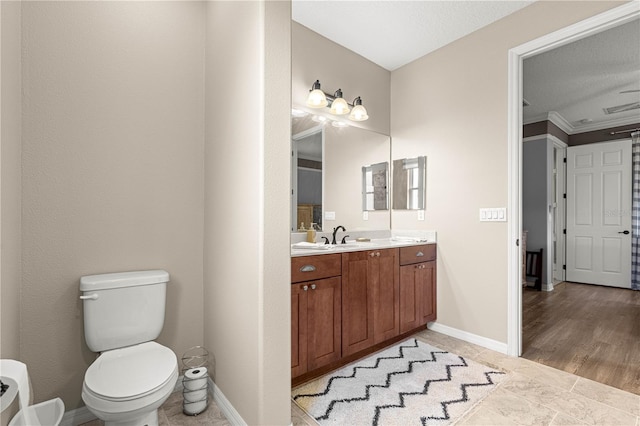 9925 SW 95th Loop, Ocala, FL 34481 - bathroom with vanity and ornamental molding