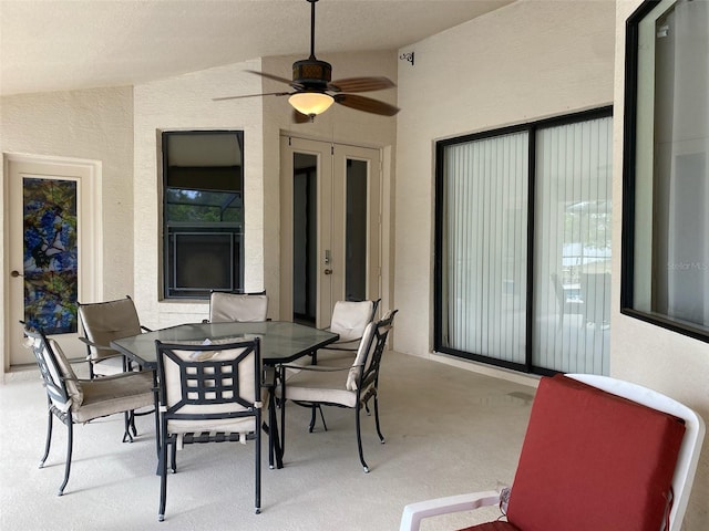 9923 SE 64th Ave, Belleview, FL 34420 - view of patio with ceiling fan and outdoor dining space
