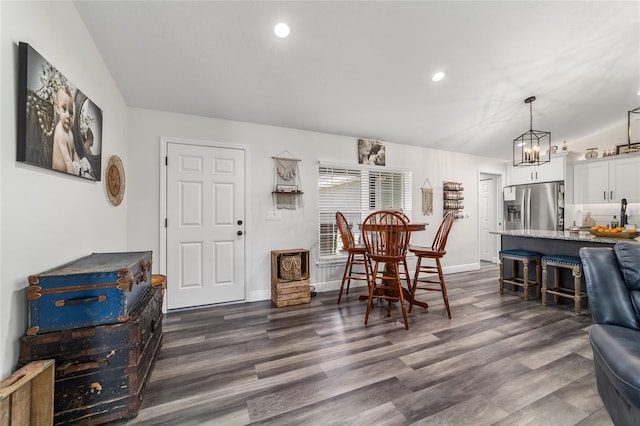 7435 N Nature Trl, Hernando, FL 34442 - dining area with recessed lighting and dark wood-type flooring