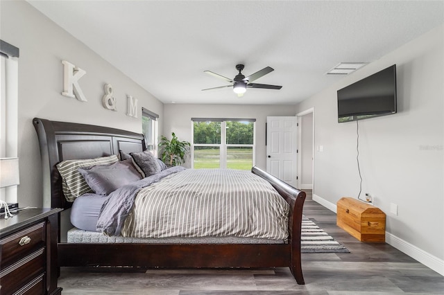 7435 N Nature Trl, Hernando, FL 34442 - bedroom with wood finished floors and ceiling fan