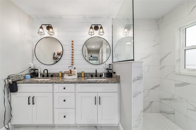 7435 N Nature Trl, Hernando, FL 34442 - bathroom with double vanity and a walk in shower