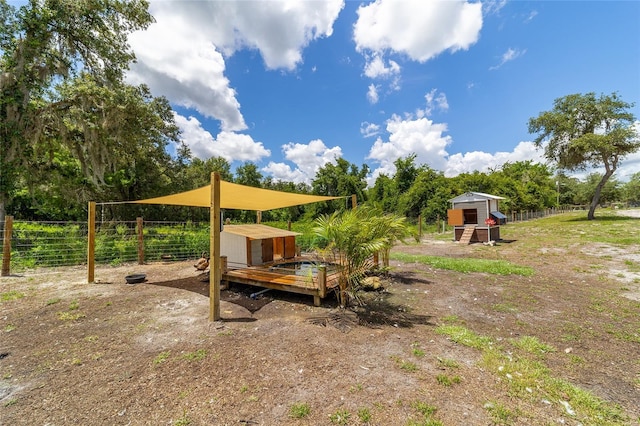 7435 N Nature Trl, Hernando, FL 34442 - view of yard featuring a storage unit