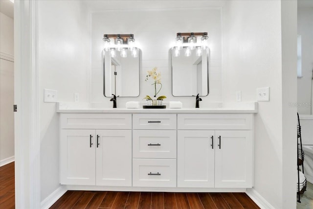 6142 SE 37th Ter, Ocala, FL 34480 - full bath with double vanity and wood finished floors