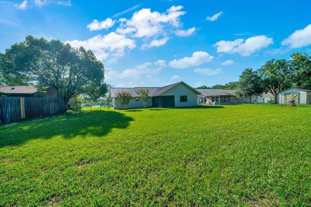 6142 SE 37th Ter, Ocala, FL 34480 - fenced backyard featuring a shed