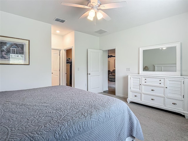 19424 SW 77th Loop, Dunnellon, FL 34432 - bedroom with carpet floors and a ceiling fan