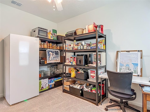 19424 SW 77th Loop, Dunnellon, FL 34432 - office with carpet flooring and a ceiling fan