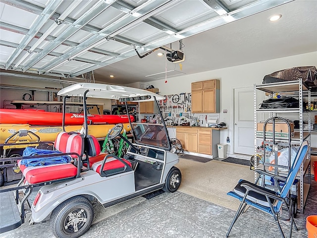 19424 SW 77th Loop, Dunnellon, FL 34432 - garage featuring recessed lighting and a garage door opener