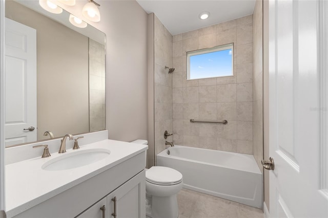10026 SW 85th Place Rd, Ocala, FL 34481 - full bath with vanity, shower / tub combination, and tile patterned floors