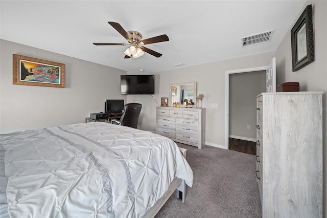 11330 SW 61st Cir, Ocala, FL 34476 - carpeted bedroom with a ceiling fan and baseboards