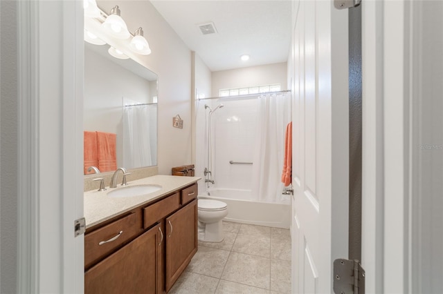 9236 SW 91st Court Rd, Ocala, FL 34481 - bathroom with vanity, tile patterned flooring, and shower / bath combo