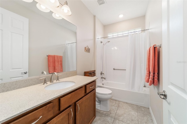 9236 SW 91st Court Rd, Ocala, FL 34481 - bathroom featuring vanity, shower / bath combo, and tile patterned flooring